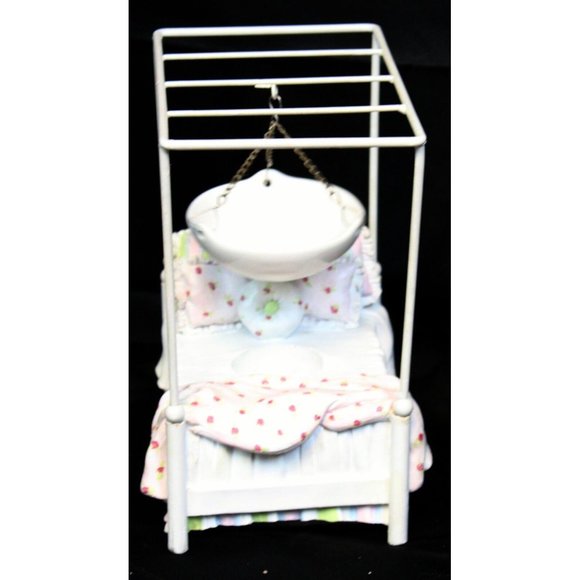 Yankee Candle Hanging Tart Warmer Bowl 4 Poster Bed Tea Light Shabby Cottage - Picture 2 of 11